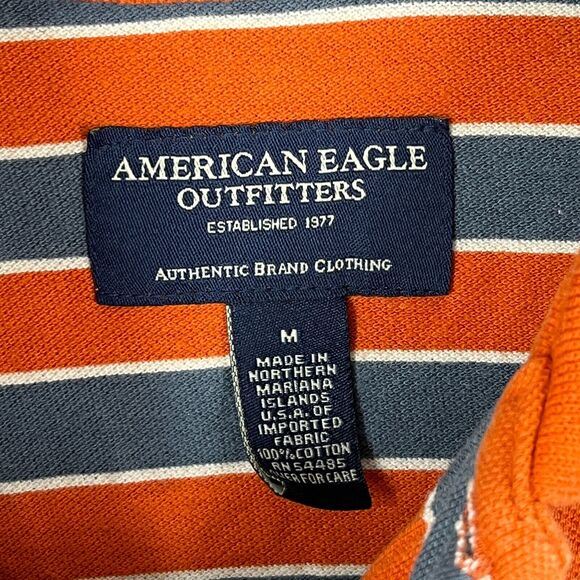 American Eagle Polo Shirt Mens M Short-sleeve Business Casual Basic Preppy Rugby - Picture 8 of 13